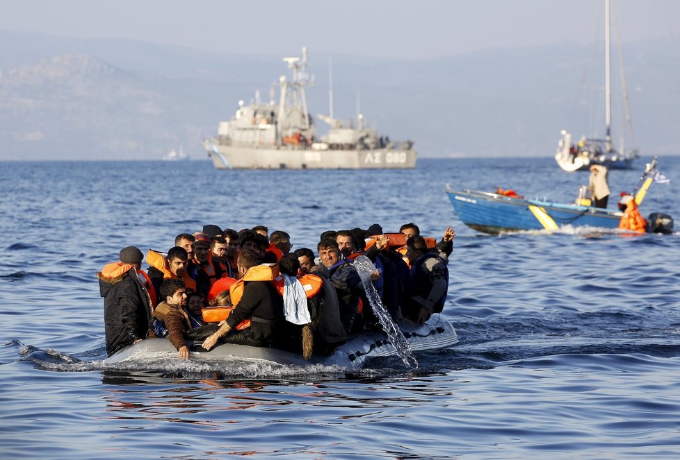 Listopad 2015: Uprchlíci na řeckém ostrově Lesbos