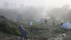 Uprchlíci na řecko-makedonské hranici