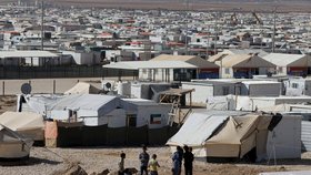 Pohled na uprchlický tábor Zatárí v Jordánsku