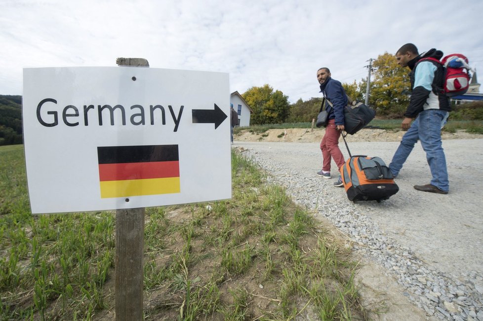 Uprchlíci na rakousko-německé hranici