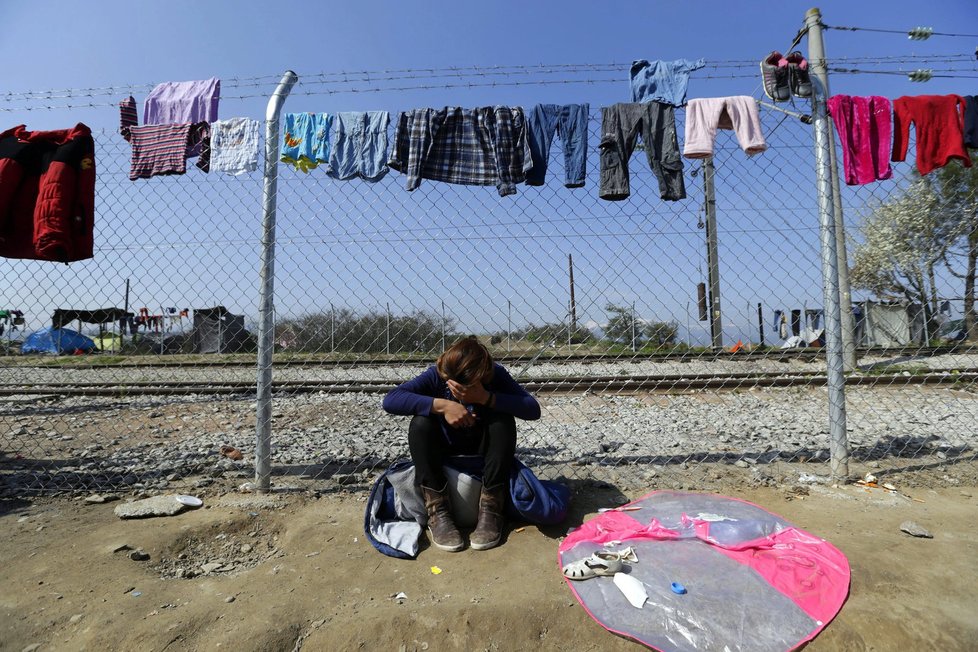 Uprchlický tábor Idomeni na řecko-makedonské hranici.