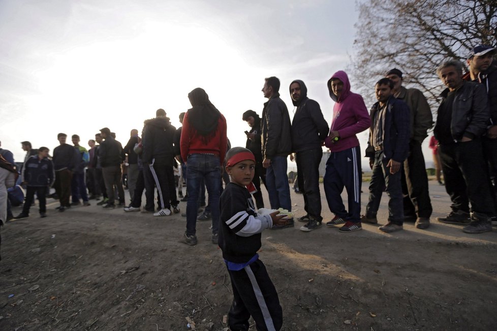 Uprchlický tábor Idomeni na řecko-makedonské hranici.