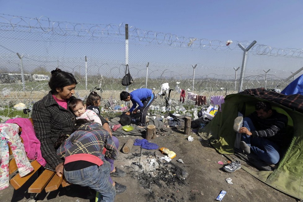 Uprchlický tábor Idomeni na řecko-makedonské hranici.