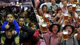 Uprchlíci vlevo, pivaři vpravo. Mnichov oddělí běžence od hostů Oktoberfestu