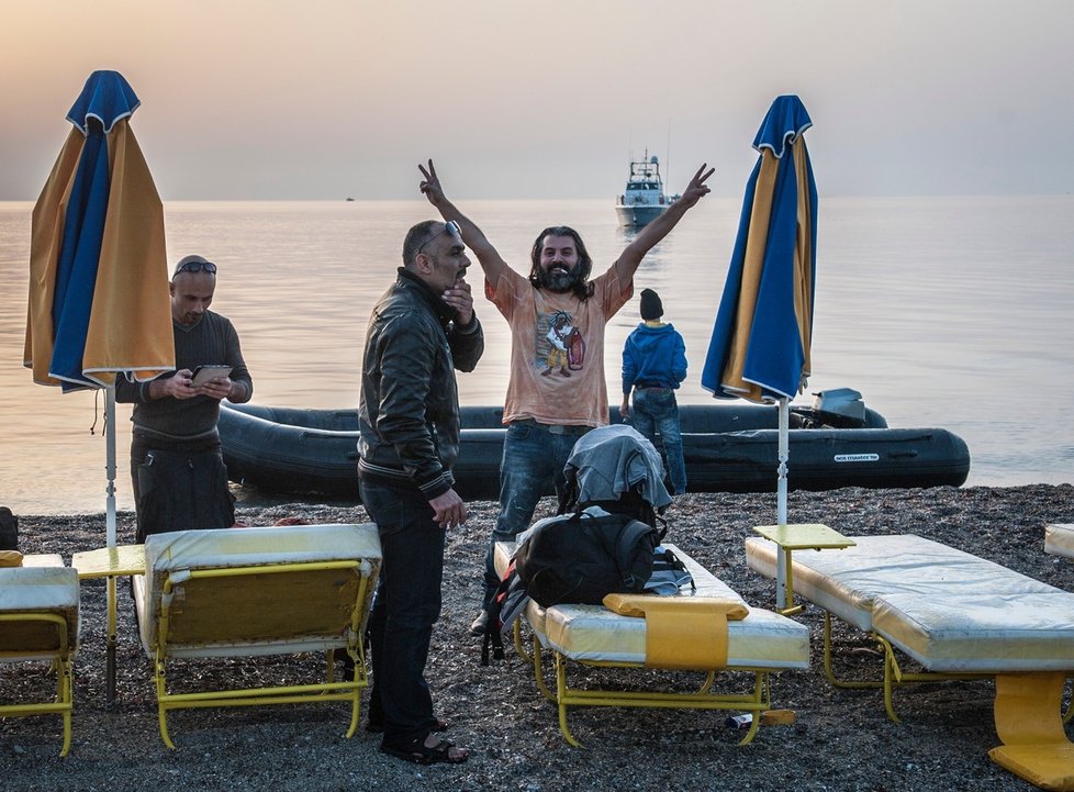 Běženci na řeckém ostrově Kos