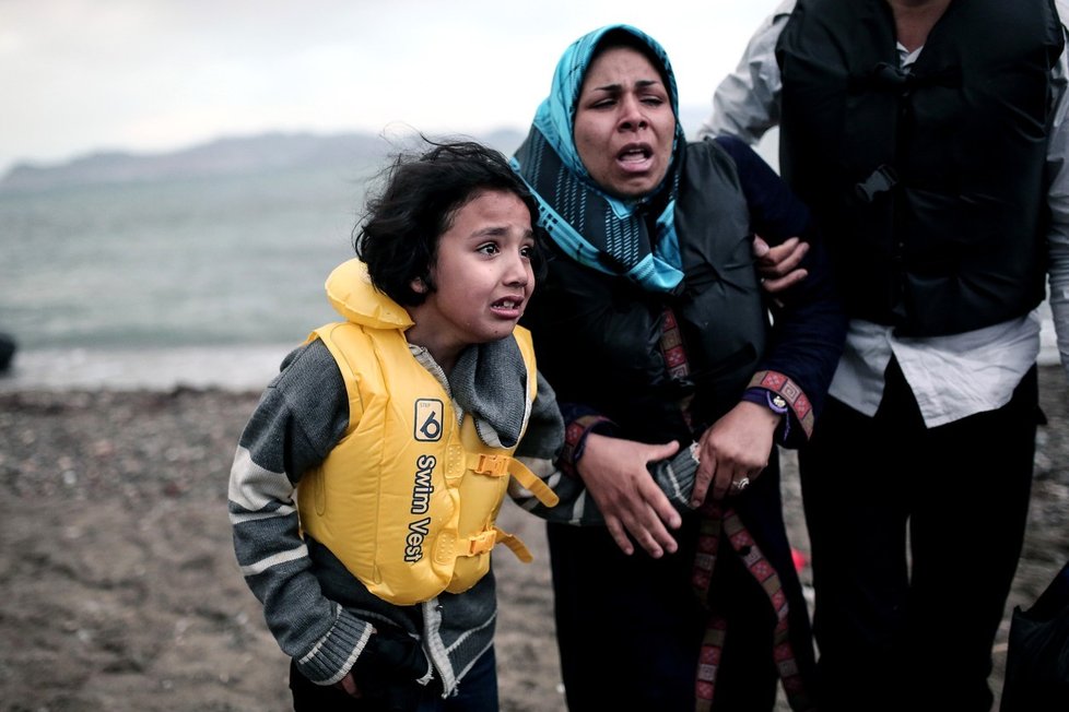 Uprchlíci na řeckém ostrově Kos