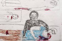 Děsivé obrázky od syrských dětí. Nakreslily krev i usmívající se mrtvolu