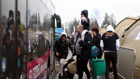 Uprchlíci z Ukrajiny na polsko-ukrajinské hranici