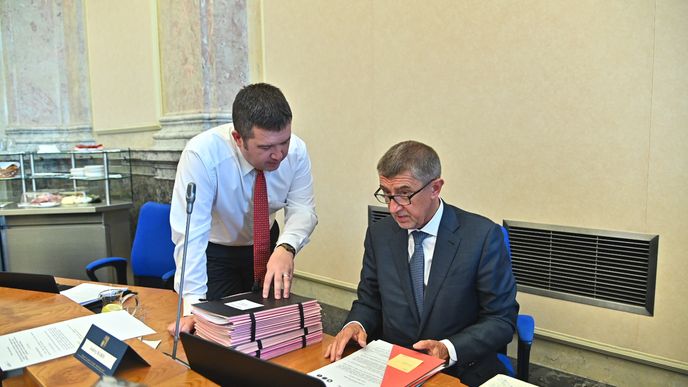 Jednání vlády: Andrej Babiš s koaličním partnerem Janem Hamáčkem