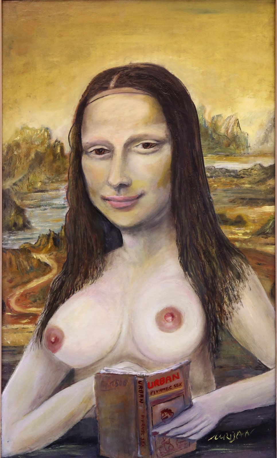 Mona Lisa se směje víc, když listuje Urbanovou sbírkou vtipů.