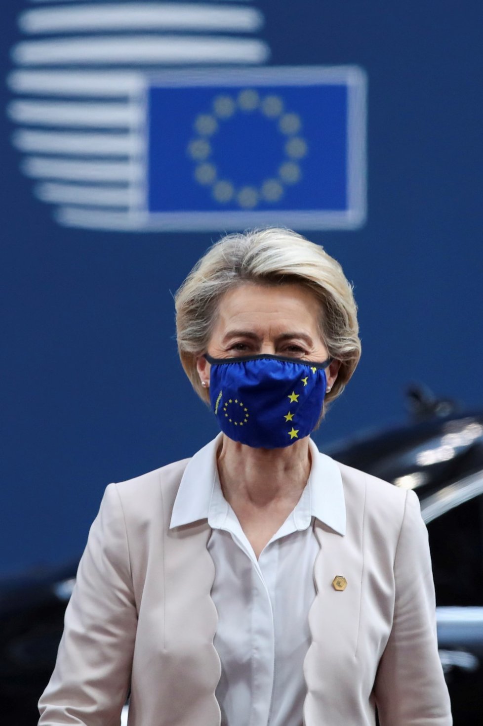 Šéfka Evropské komise Ursula von der Leyenová na summitu evropských lídrů v Bruselu (10. 12. 2020)
