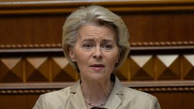 Šéfka Evropské komise Ursula Von der Leyenová v Kyjevě (4.11.2023)