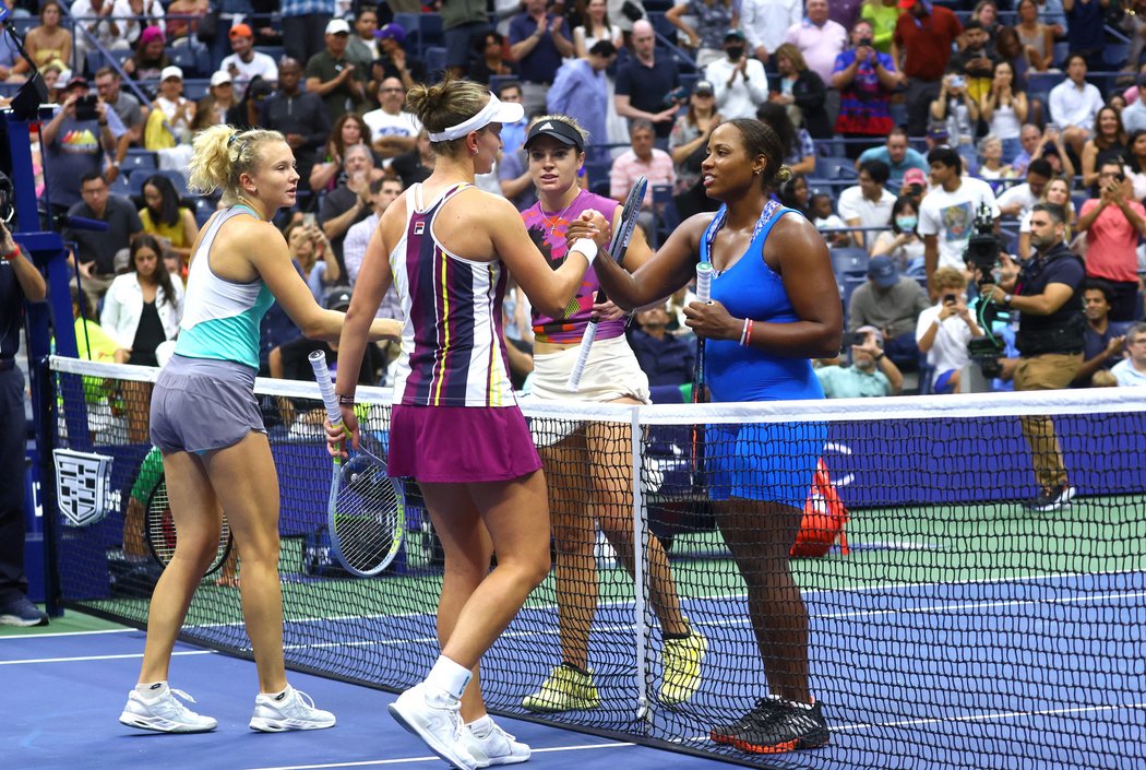 Kateřina Siniaková a Barbora Krejčíková předvedly ve finále čtyřhry na US Open perfektní obrat