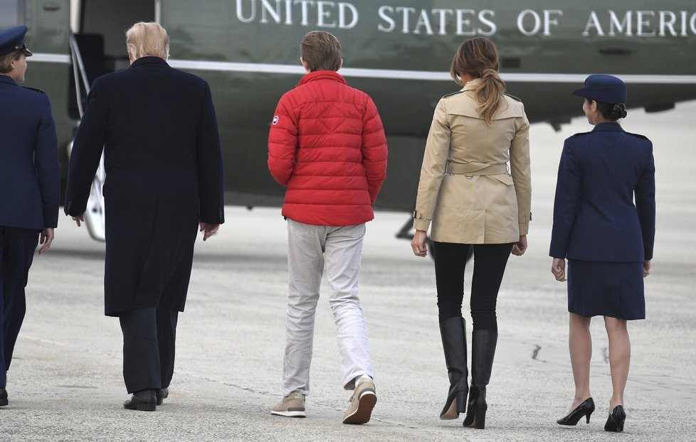 Barron Trump s rodiči: prezidentem Donaldem Trump a první dámou Melanií Trumpovou