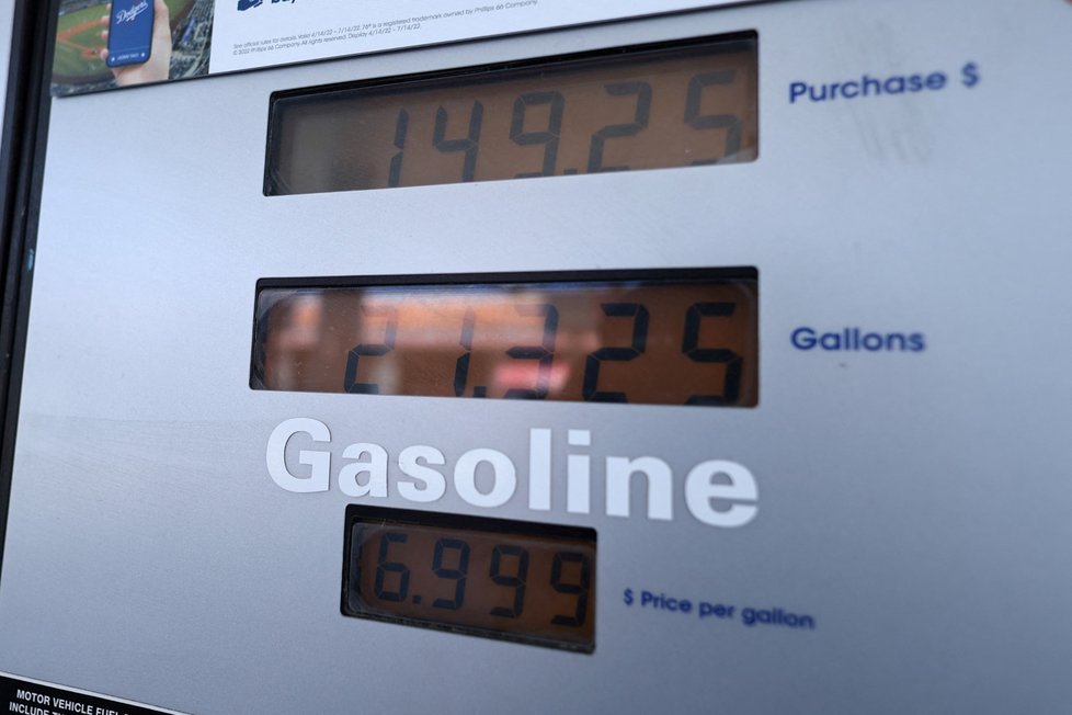 Ceny benzínů v USA.