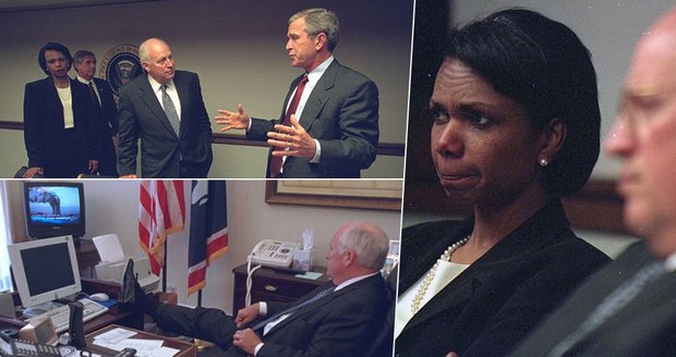 Bílý dům na snímcích z 11. září 2001: Teroristický útok sledovali politici v přímém přenosu