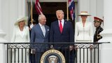 Trump na zahradě Bílého domu prozradil rodinné tajemství: Kdo miloval Karla III.? A sladěné dámy