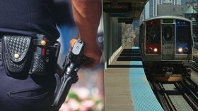 V Chicagu srazil vlak dva policisty, kteří se snažili dopadnout pachatele