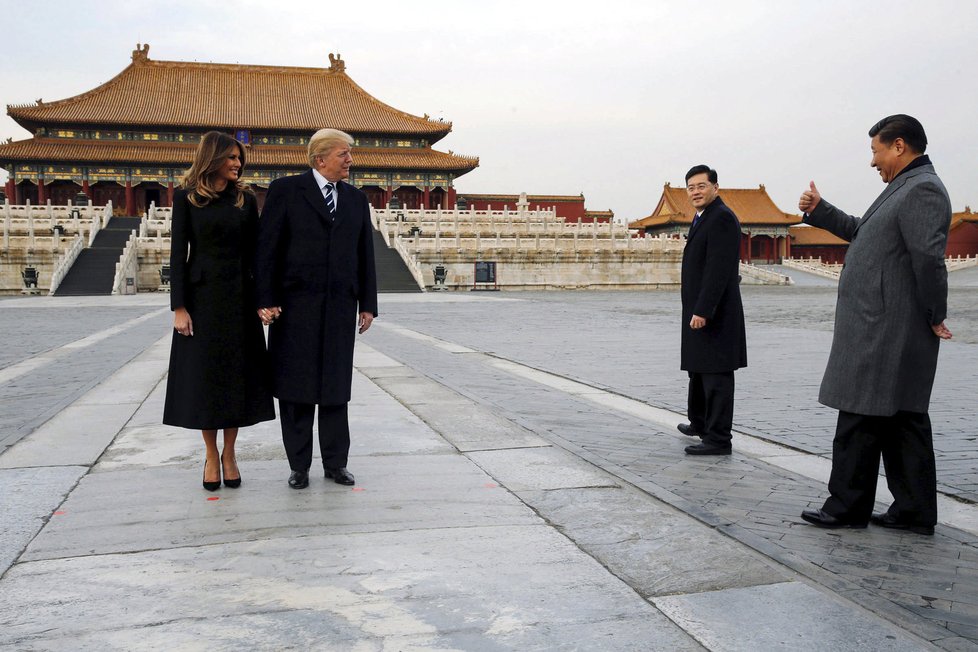 Prezident Trump na návštěvě Číny.