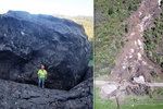 Silničáři v Coloradu odpalují masivní kámen, který zavalil místní dálnici