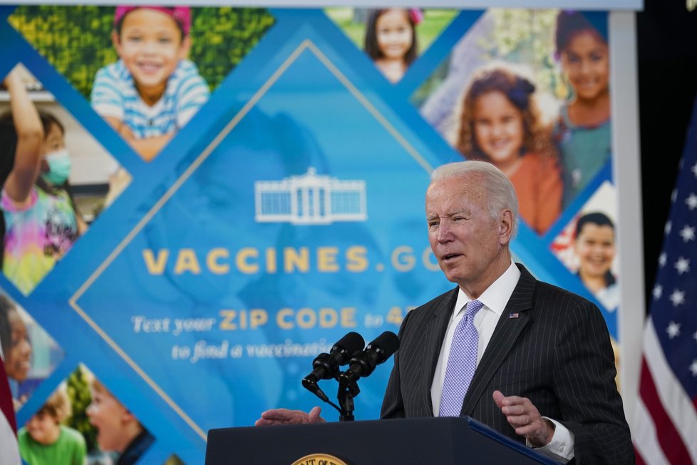 Biden dlouhodobě přesvědčuje Američany k očkování. Biden dlouhodobě přesvědčuje Američany k očkování.
