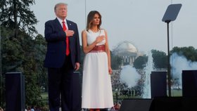 Oslavy 244. výročí Dne nezávislosti USA: Donald Trump a jeho žena Melania (4. 7. 2020)