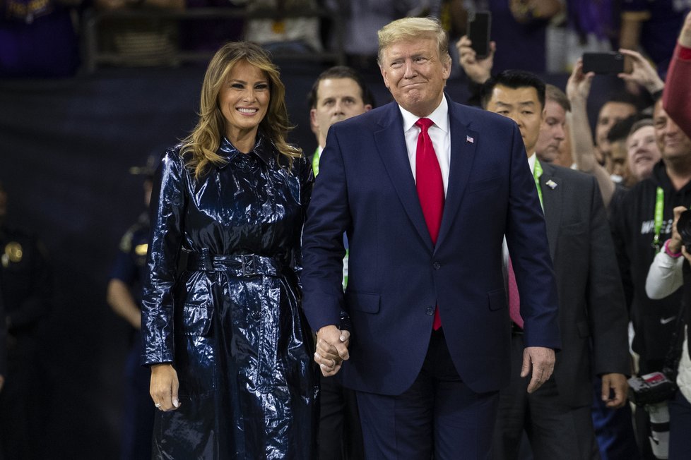 Prezident USA Donald Trump s manželkou Melanií.