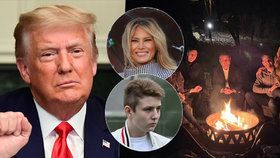 Poslední pobyt v Camp Davidu: Trump odletěl za svými dospělými dětmi. Kde je Melania a Barron?