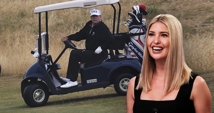 Exprezident Trump si užívá golfu do sytosti. Na greenu ale nepočkal na Ivanku. Nepohodli se?