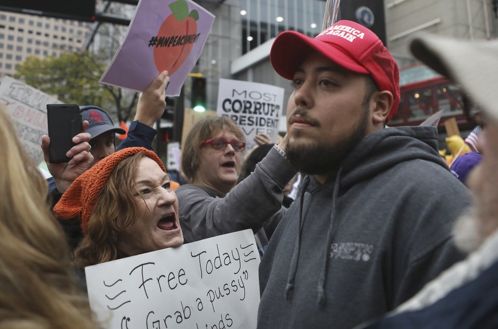 Prezident USA Donlad Trump na mítinku v Minneapolis.