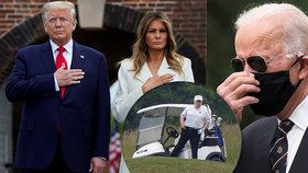 Trumpová na svátek vytáhla kabát za tisíce korun, prezident si užíval na golfu a Biden konečně opustil karanténu.