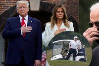 Trumpová ve svátek ukázala kabát za 88 tisíc, prezident si užíval golf. A co sok Biden?