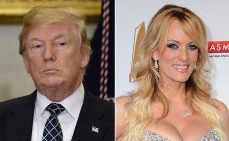 Donald Trump s pornoherečkou Stormy Daniels aka Stephanií Clifordovou.