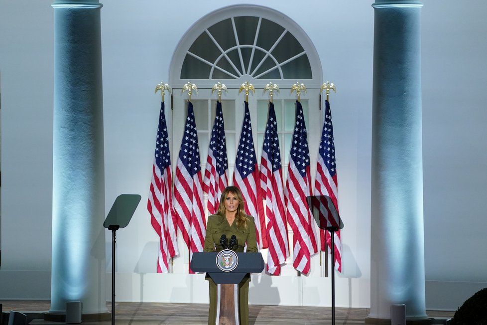První dáma USA Melania Trumpová na sjezdu republikánů v srpnu 2020