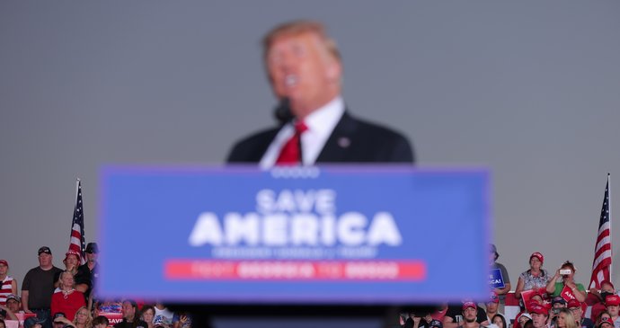 Exprezident USA Donald Trump vystoupil na mítinku v Georgii, (26.09.2021).