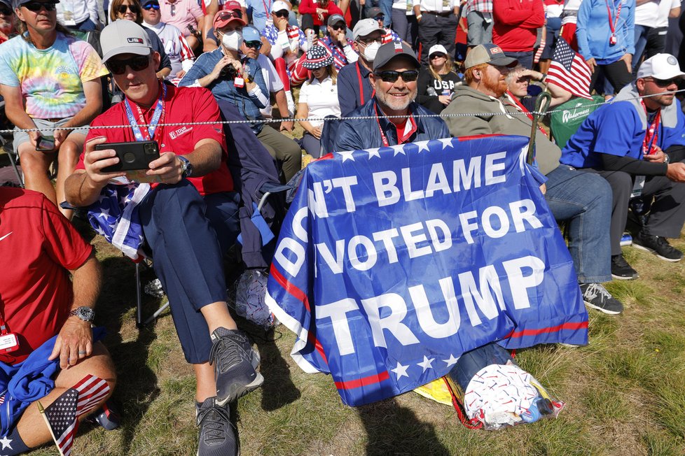 Exprezident USA Donald Trump vystoupil na mítinku v Georgii (26. 9. 2021).