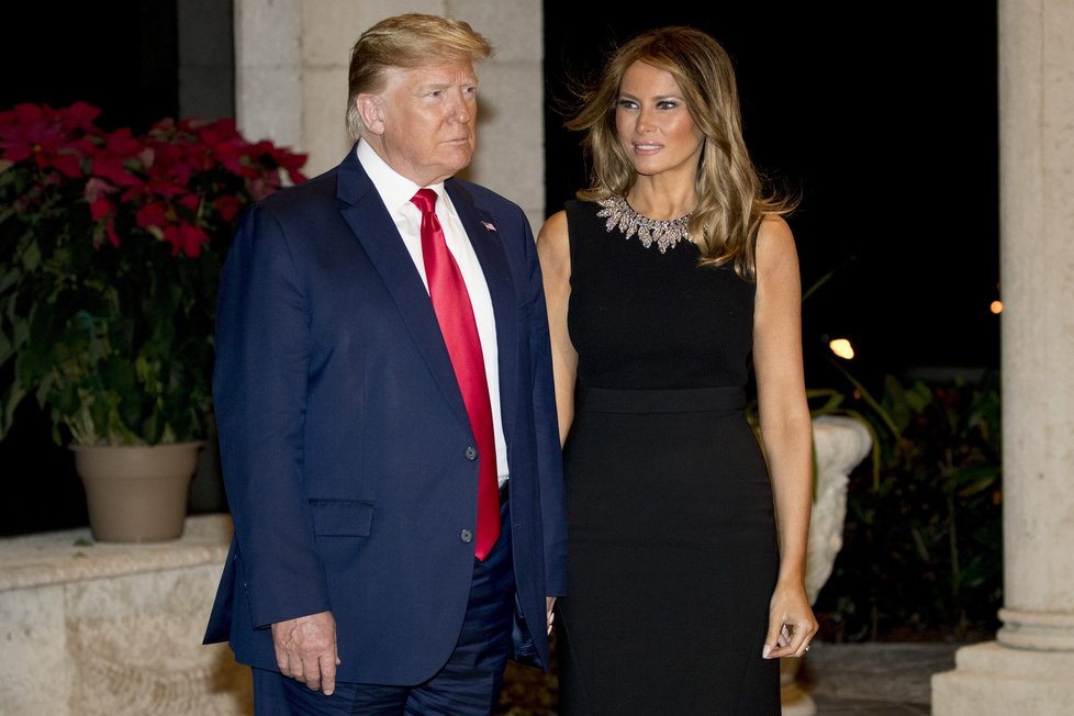 Prezident USA Donald Trump s manželkou Melanií.