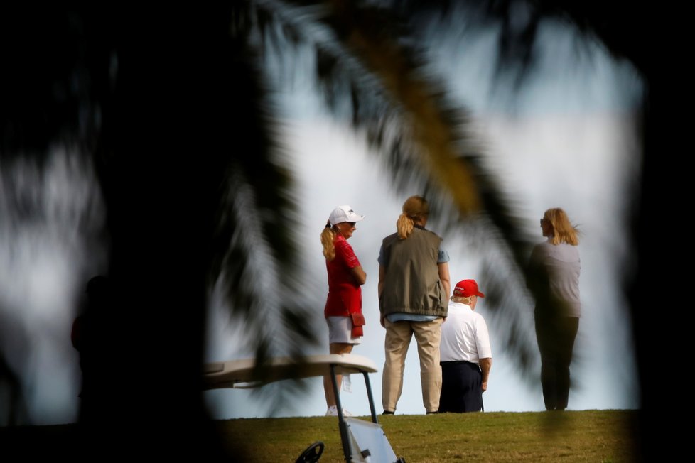 Prezident USA Donald Trump na golfu