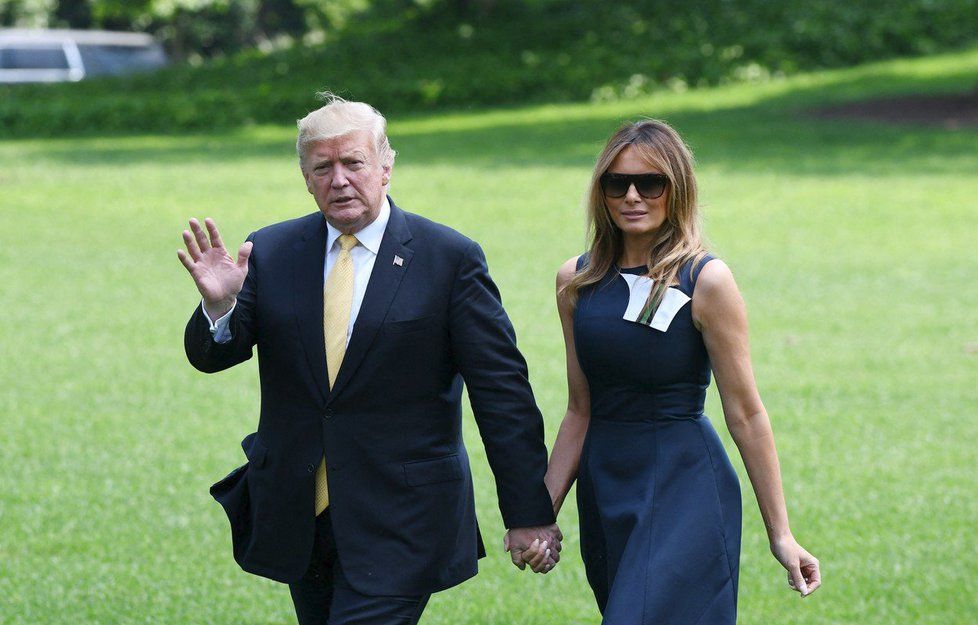 Americký prezident Donald Trump s manželkou Melanií