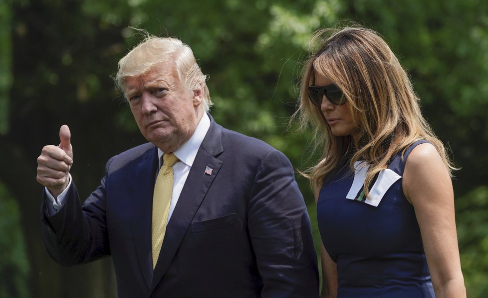 Americký prezident Donald Trump s manželkou Melanií.