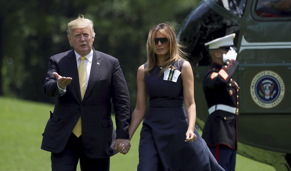 Americký prezident Donald Trump s manželkou Melanií.