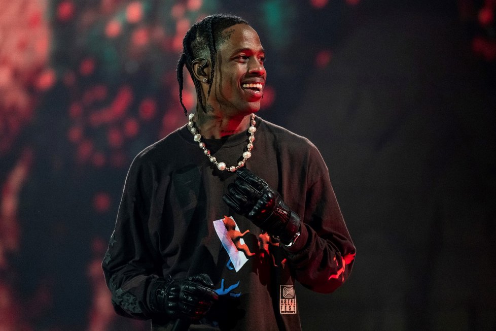 Travis Scott na hudebním festivalu v Houstonu.