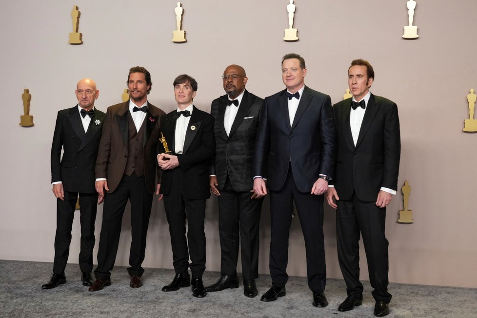 Udělování Oscarů 2024: Cillian Murphy, Ben Kingsley, Matthew McConaughey, Forest Whitaker, Nicolas Cage a Brendan Fraser