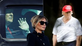 Trumpovy první dny mimo Bílý dům: Golf, výročí svatby a obavy o prezidentskou penzi
