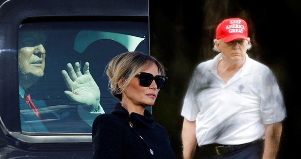 Trumpovy první dny mimo Bílý dům: Golf, výročí svatby s Melanií a obavy o bohatou penzi
