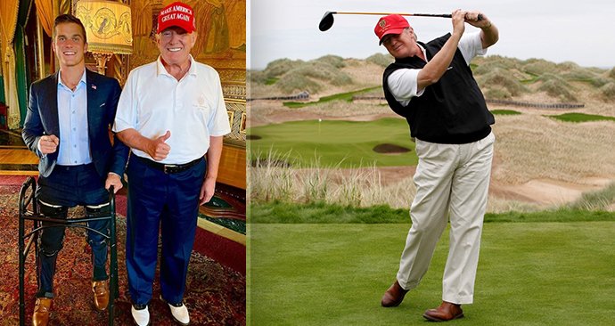 Trumpovy volné dny? Exprezident si čas krátí na golfu či focením s fanoušky