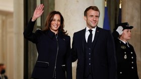 Viceprezidentka USA Kamala Harrisová během návštěvy ve Francii