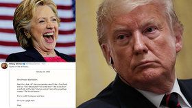 Clintonová na svém twitteru parodovala Trumpa.