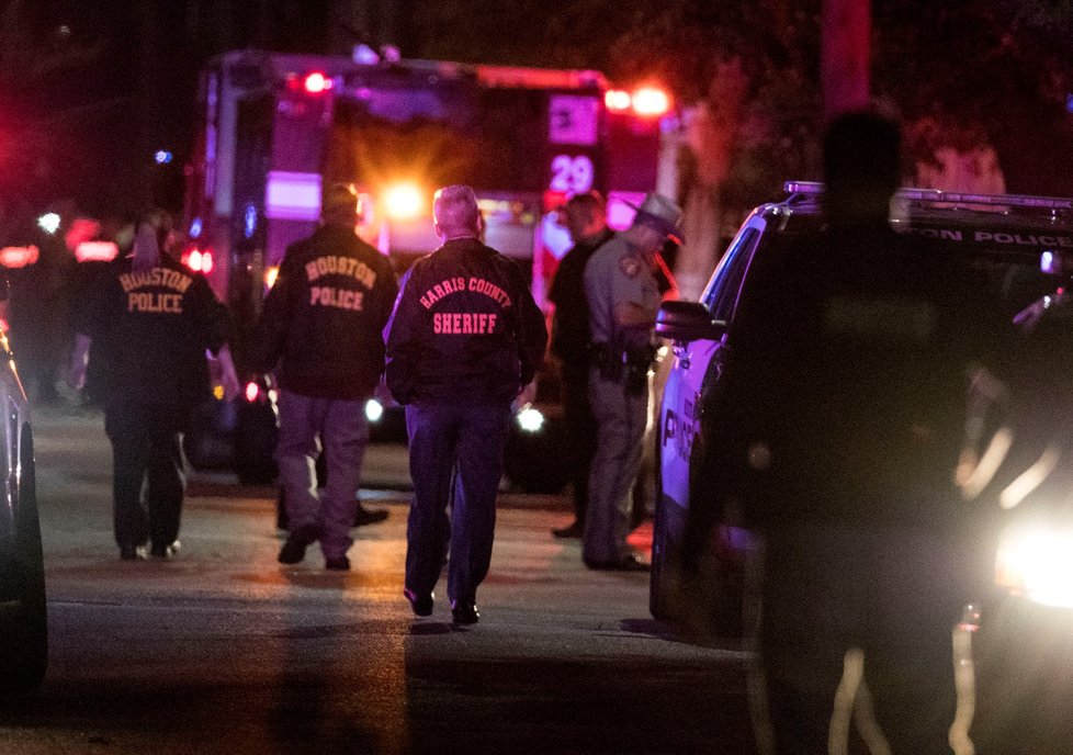 Pět amerických policistů bylo zraněno při pondělní přestřelce v texaském Houstonu. (29. 1. 2019)