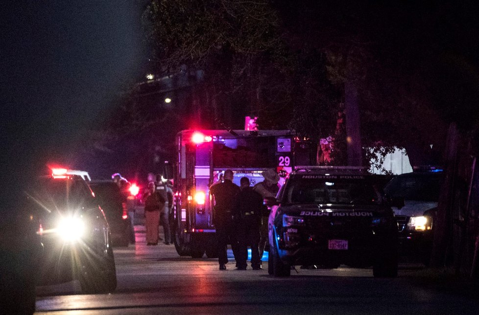Pět amerických policistů bylo zraněno při pondělní přestřelce v texaském Houstonu. (29. 1. 2019)
